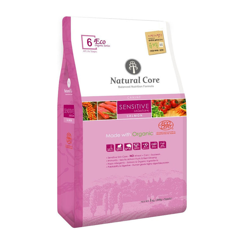 Natural Core Canine Eco Organic Series 6 Sensitive Solution Salmon Formula 1kg