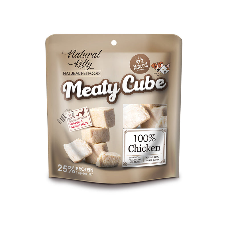 Natural Kitty Meaty Cubes 100% Chicken 60g