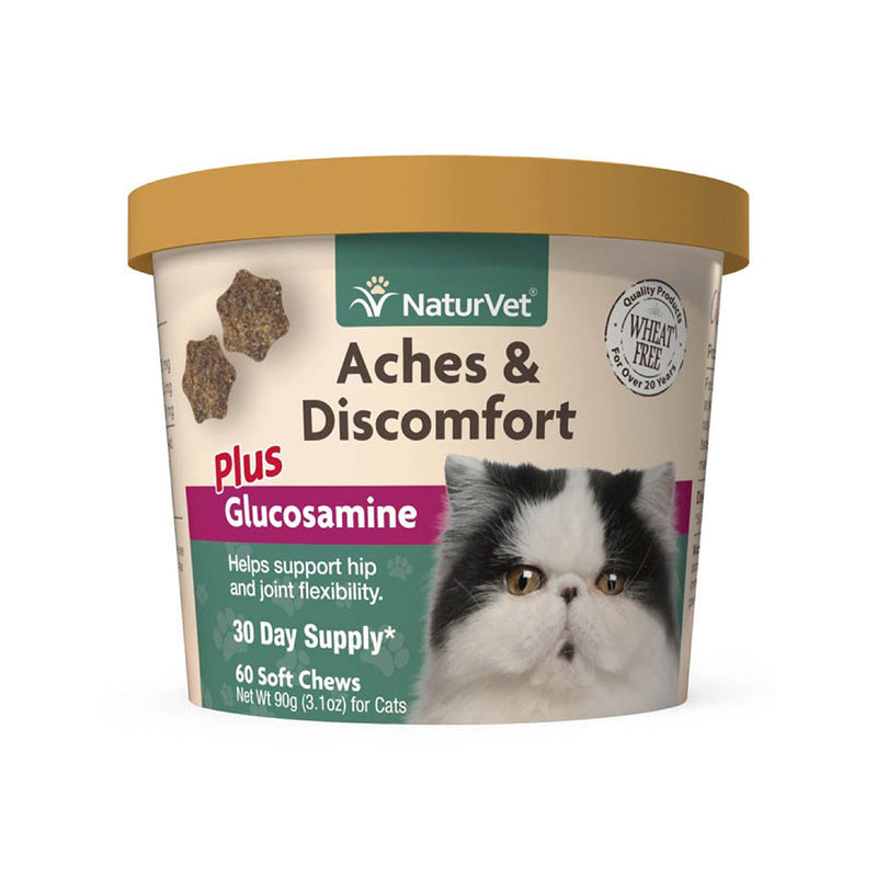 Naturvet Cat Aches & Discomfort Plus Glucosamine 60cts