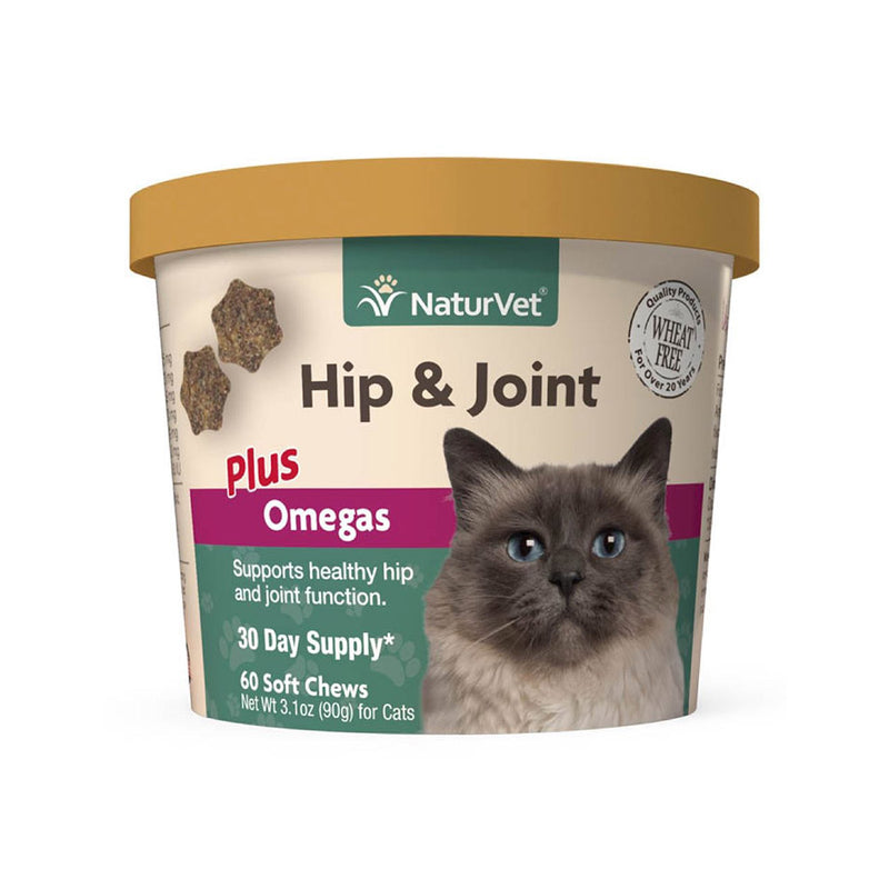 Naturvet Cat Hip & Joint Plus Omegas 60cts