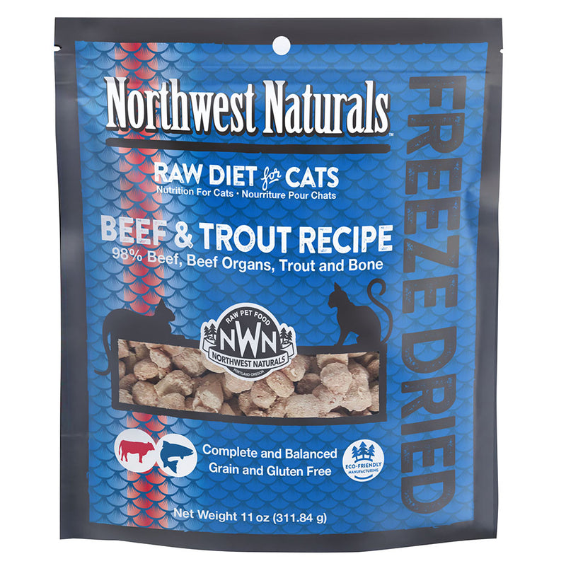 Northwest Naturals Cat Beef & Trout Freeze-Dried Nibbles 11oz
