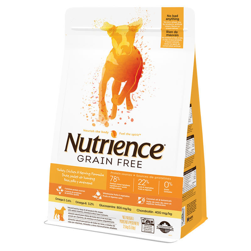 Nutrience Dog Grain Free Turkey, Chicken & Herring Formula 2.5kg
