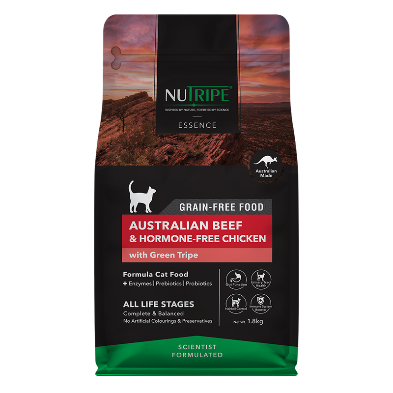 Nutripe Cat Essence Australian Beef & Hormone-Free Chicken with Green Tripe 1.8kg
