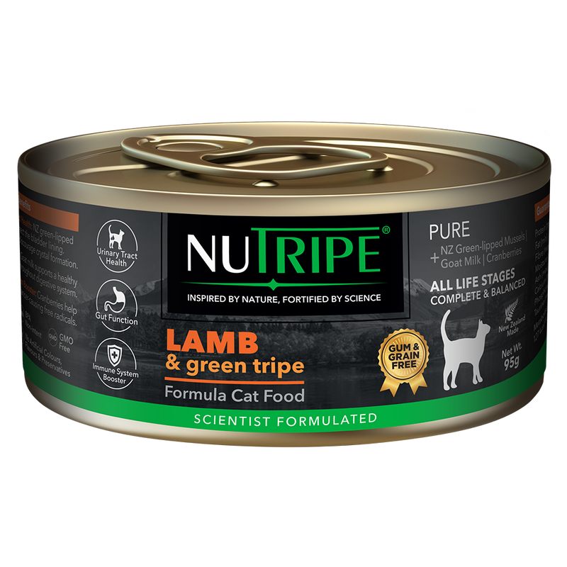 Nutripe Cat Gum & Grain Free Pure Lamb & Green Tripe 95g