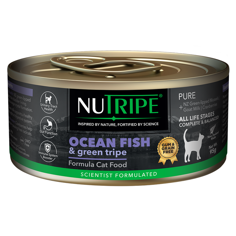 Nutripe Cat Gum & Grain Free Pure Ocean Fish & Green Tripe 95g