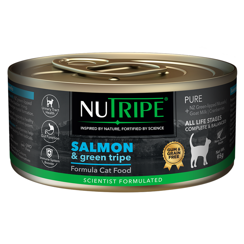 Nutripe Cat Gum & Grain Free Pure Salmon & Green Tripe 95g