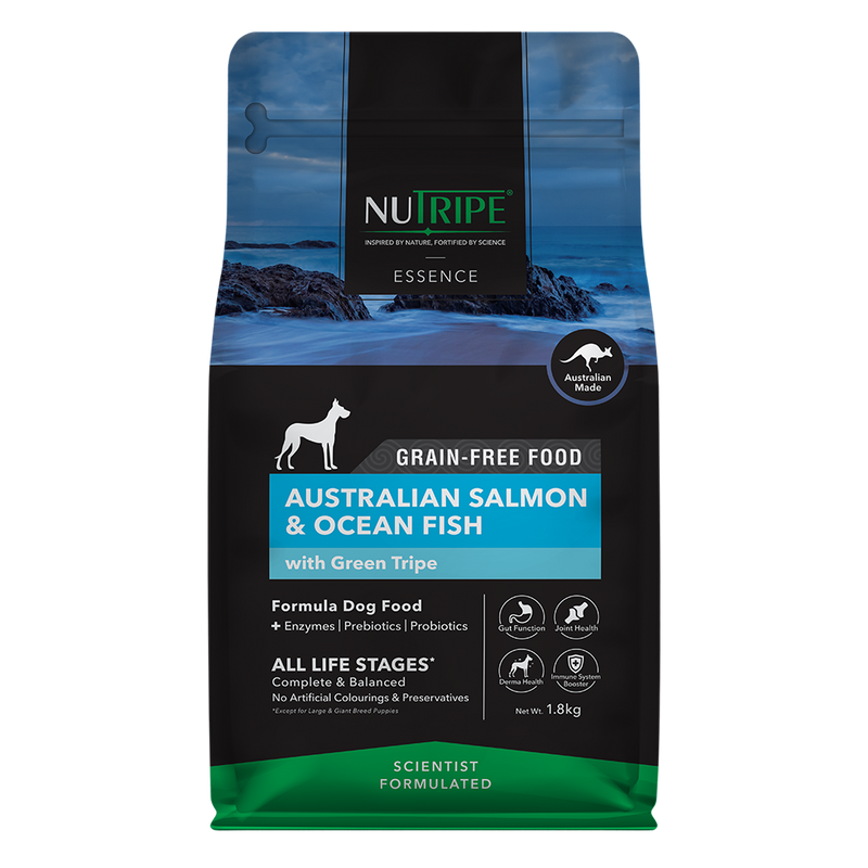 Nutripe Dog Essence Australian Salmon & Ocean Fish with Green Tripe 1.8kg