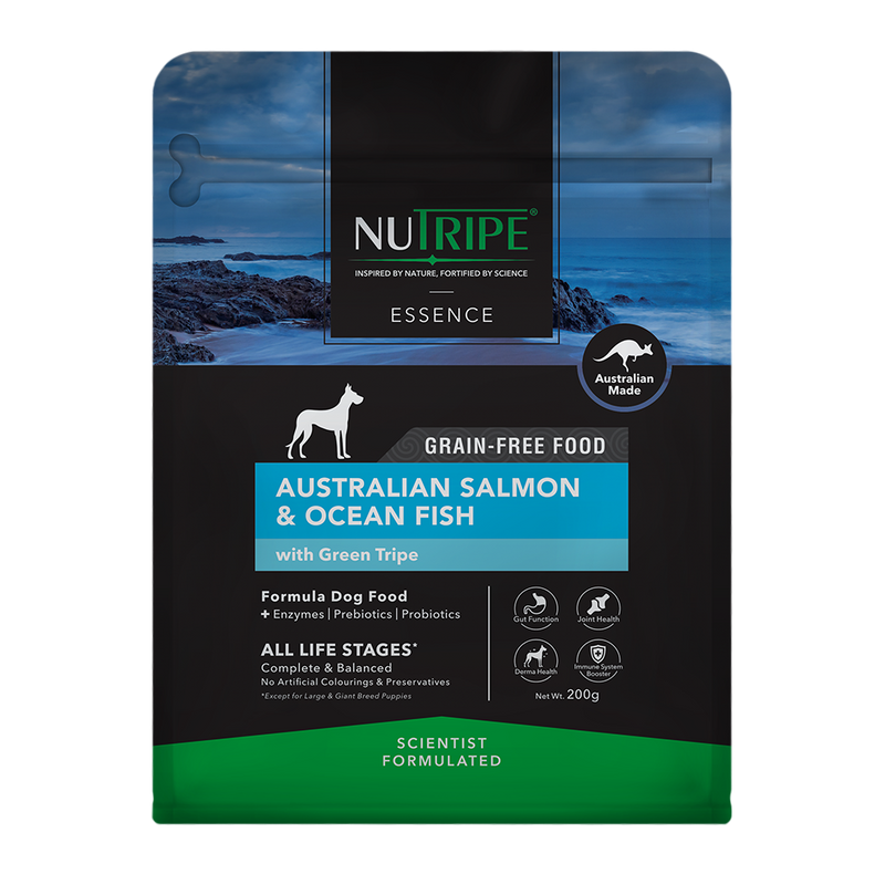 Nutripe Dog Essence Australian Salmon & Ocean Fish with Green Tripe 200g