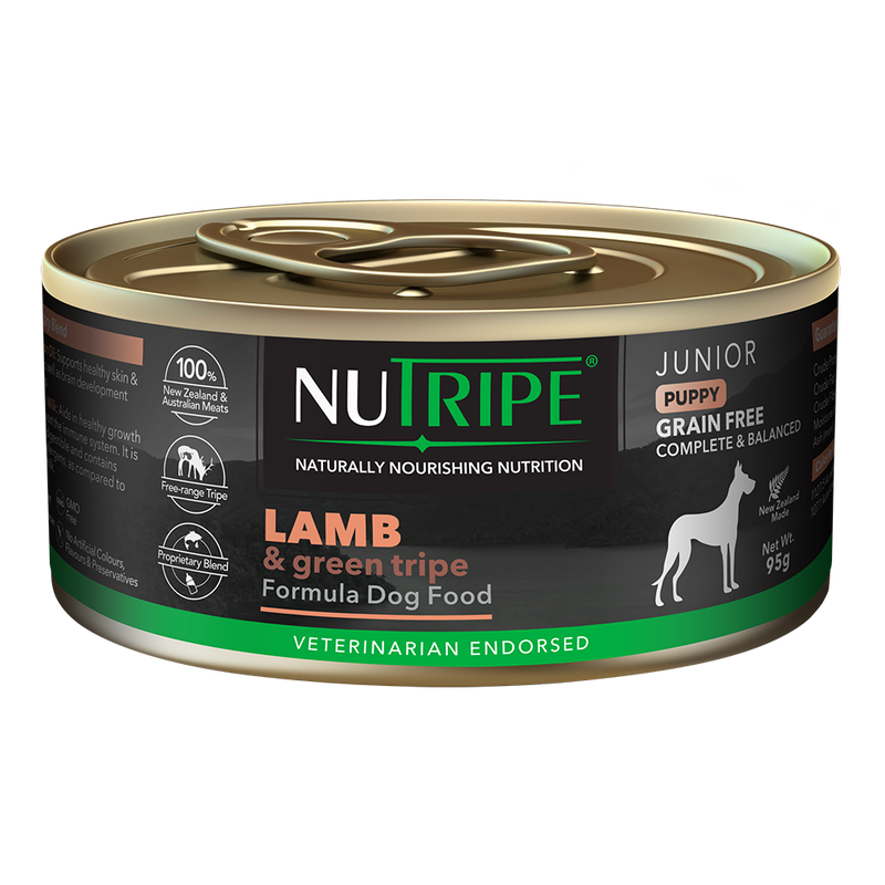 Nutripe Dog Puppy Junior Lamb & Green Tripe 95g