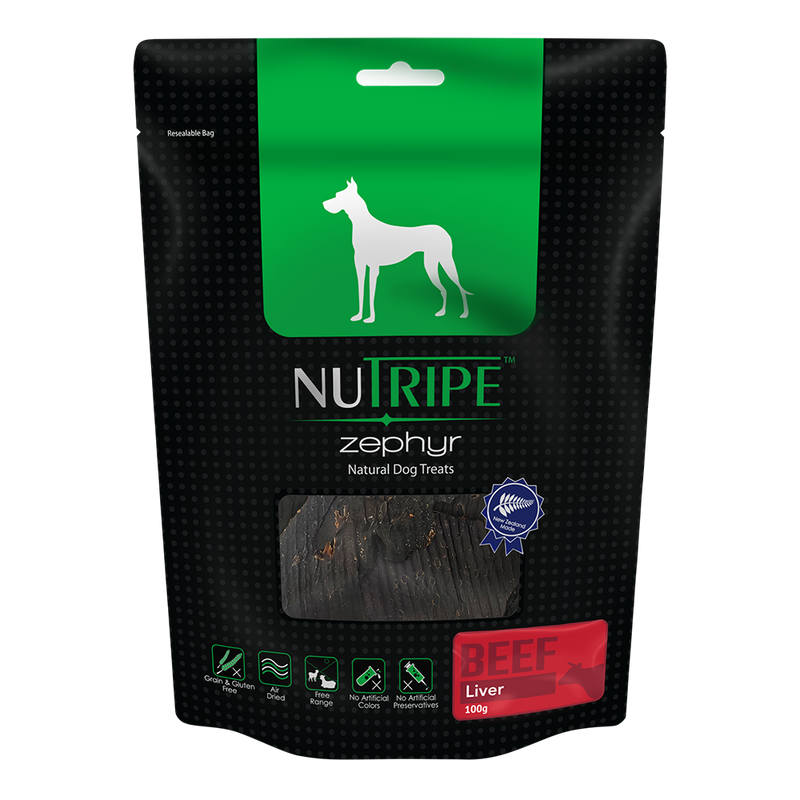 Nutripe Dog Zephyr Air-Dried Beef Liver 100g