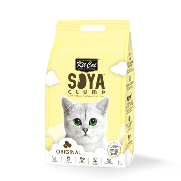 *DONATION TO LOVE KUCHING PROJECT* KitCat Cat Soybean Litter Soya Clump Original 7L x 6