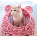 Ohmypet Rattan Cat Nest - Large (L50cm x H38cm)