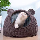 Ohmypet Rattan Cat Nest - Large (L50cm x H38cm)