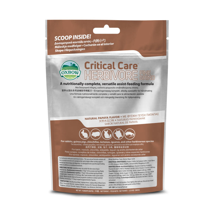 Oxbow Critical Care Herbivore Fine Grind 100g