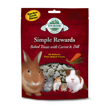 Oxbow Simple Rewards Baked Treats with Carrot & Dill 3oz