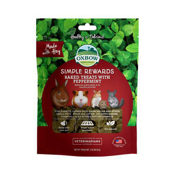 Oxbow Simple Rewards Baked Treats with Peppermint 3oz
