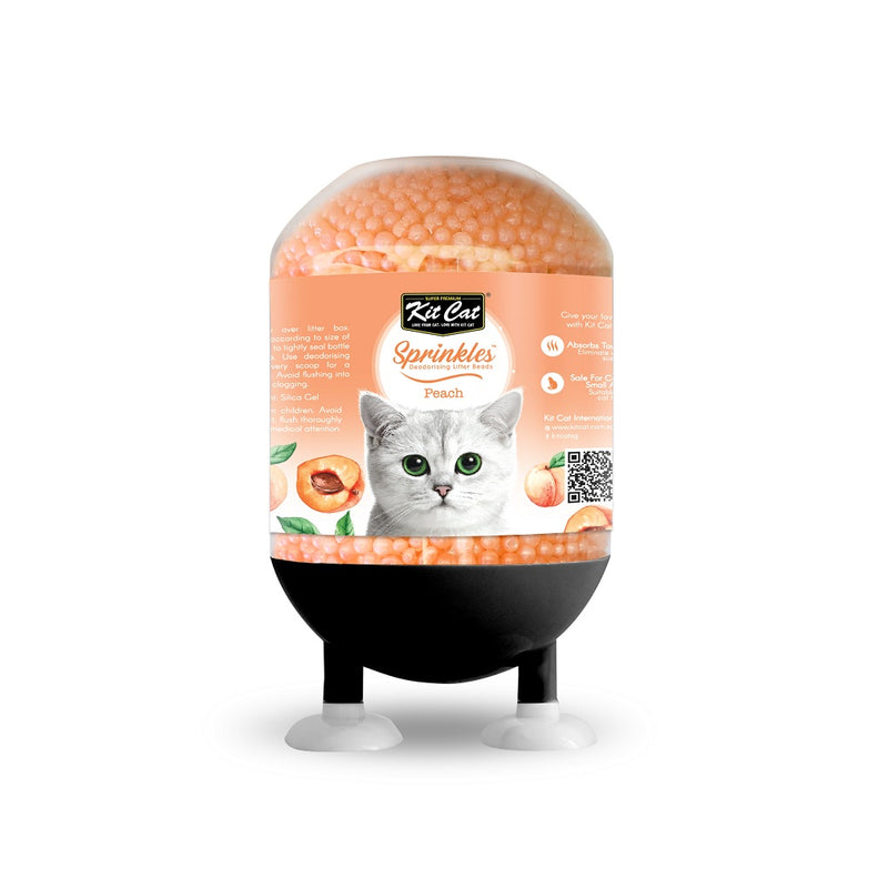 KitCat Cat Sprinkles Deodorising Litter Beads Peach 240g
