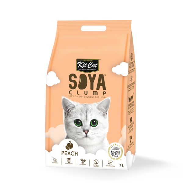Kitcat Cat Soybean Litter Soya Clump Peach 7L