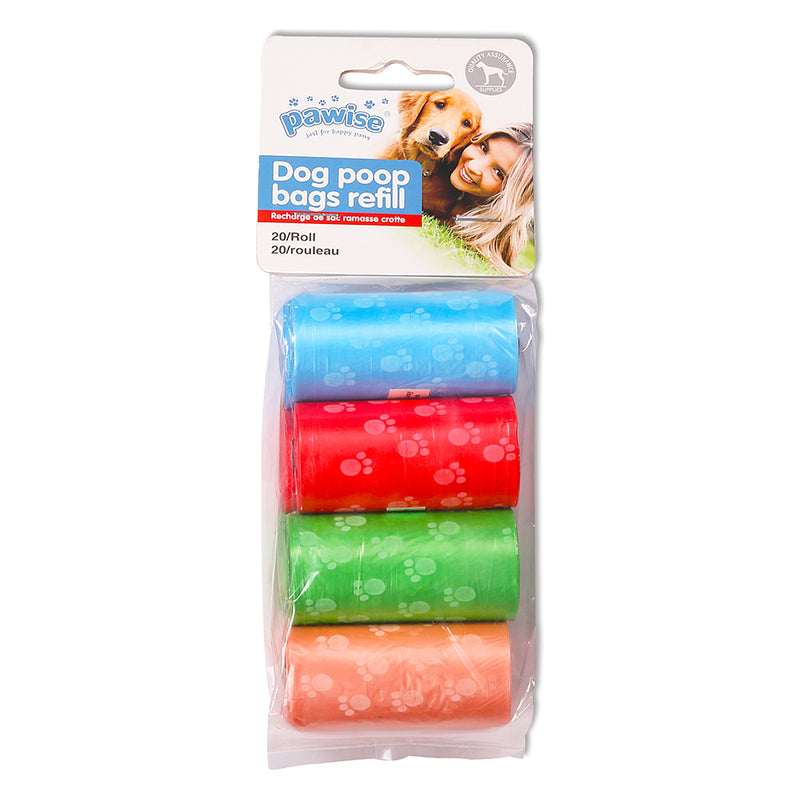 Pawise Dog Poop Bags Refill 8rolls x 20sheets
