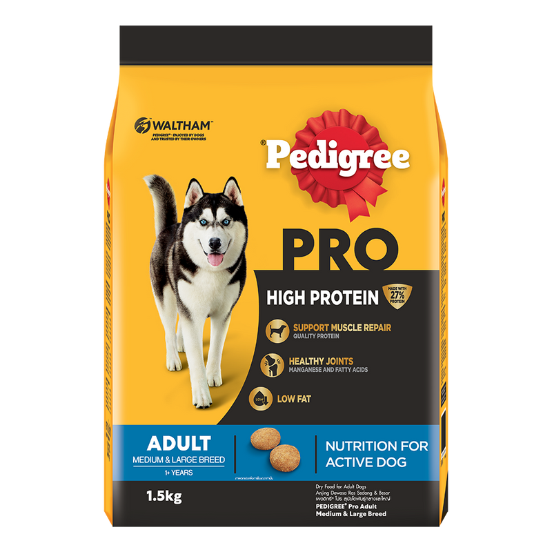 Pedigree Dog Pro High Protein Adult Medium & Large Breed 1.5kg