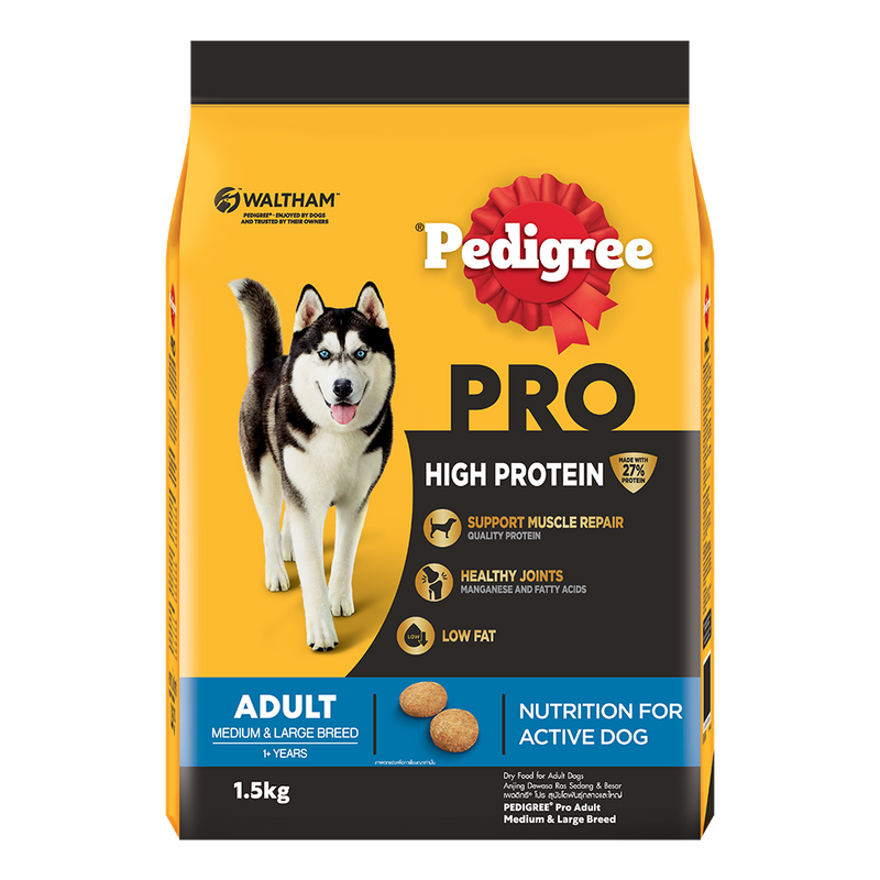Pedigree Dog Pro High Protein Adult Medium Large Breed 1.5kg