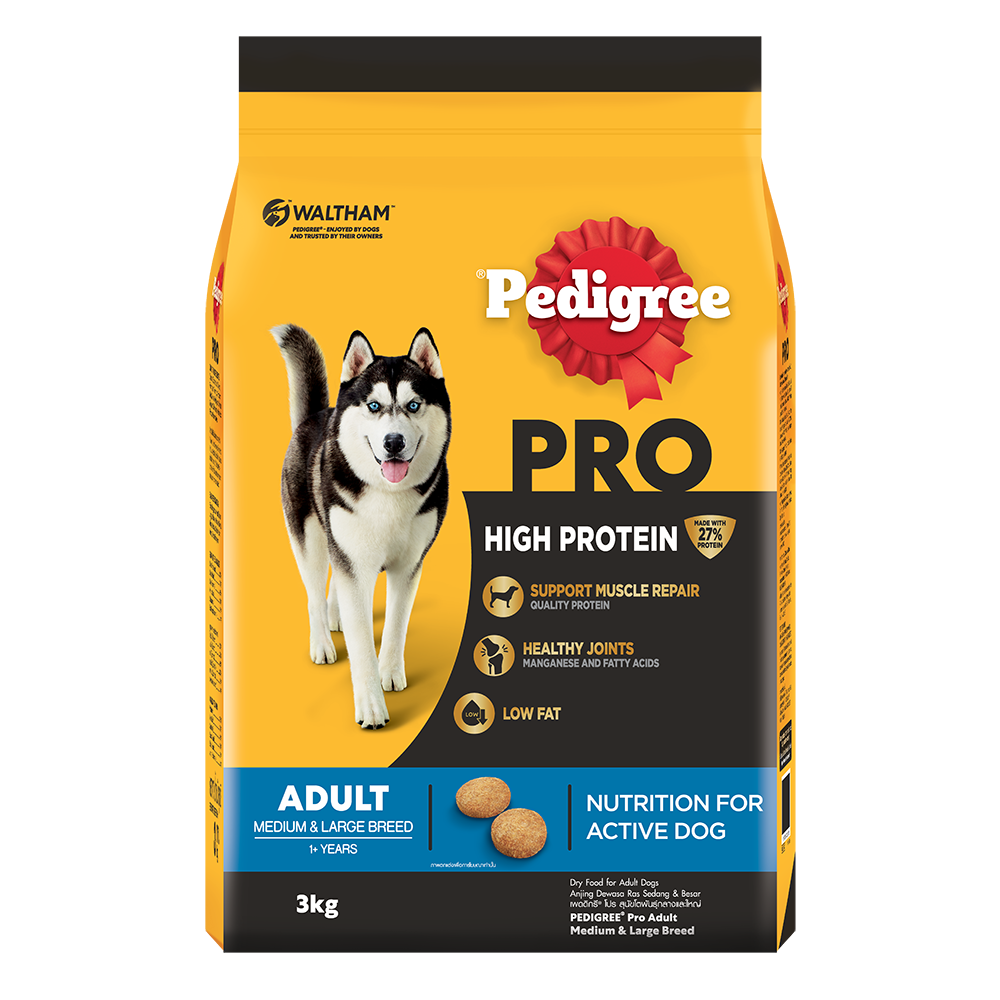 Pedigree Dog Pro High Protein Adult Medium Large Breed 3kg