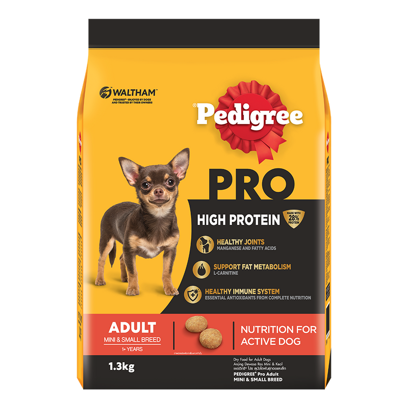 Pedigree Dog Pro High Protein Adult Mini & Small Breed 1.3kg