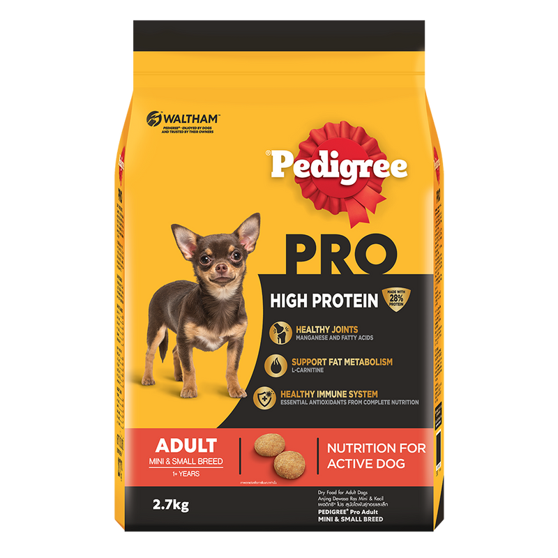 Pedigree Dog Pro High Protein Adult Mini & Small Breed 2.7kg