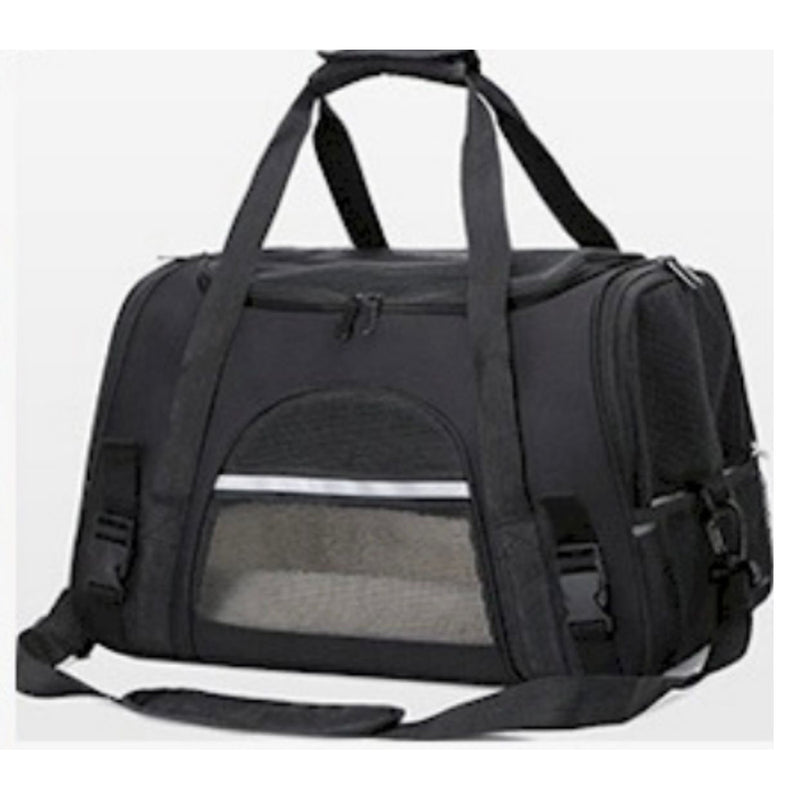 Pet Carrier Bag Black 44cm x 25cm x 28cm