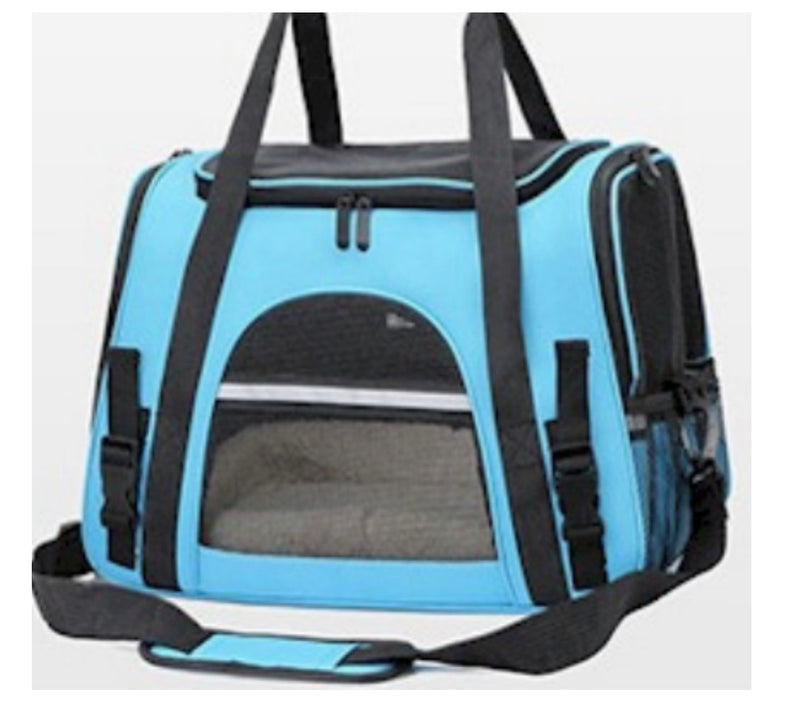Pet Carrier Bag Blue 44cm x 25cm x 28cm