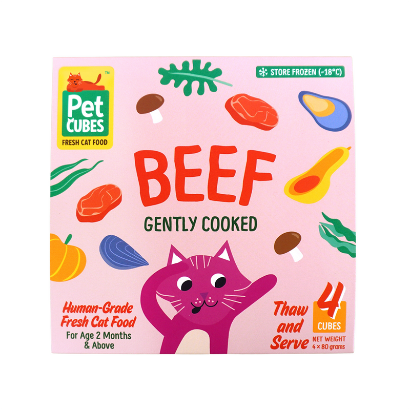 *FROZEN* PetCubes Cat Gently Cooked Beef 320g