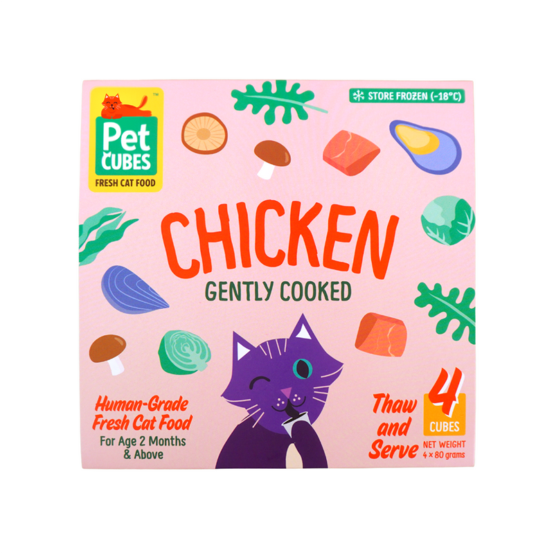 *FROZEN* PetCubes Cat Gently Cooked Chicken 320g