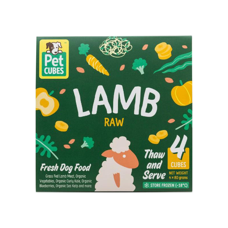 *FROZEN* PetCubes Dog Raw Lamb 2.25kg (7 x 320g)