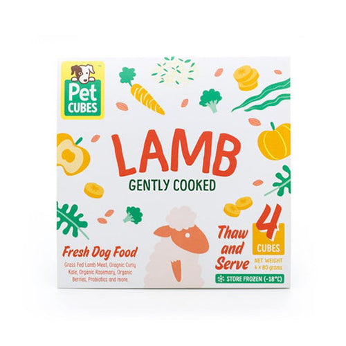 *FROZEN* PetCubes Dog Gently Cooked Lamb 2.25kg (7 x 320g)