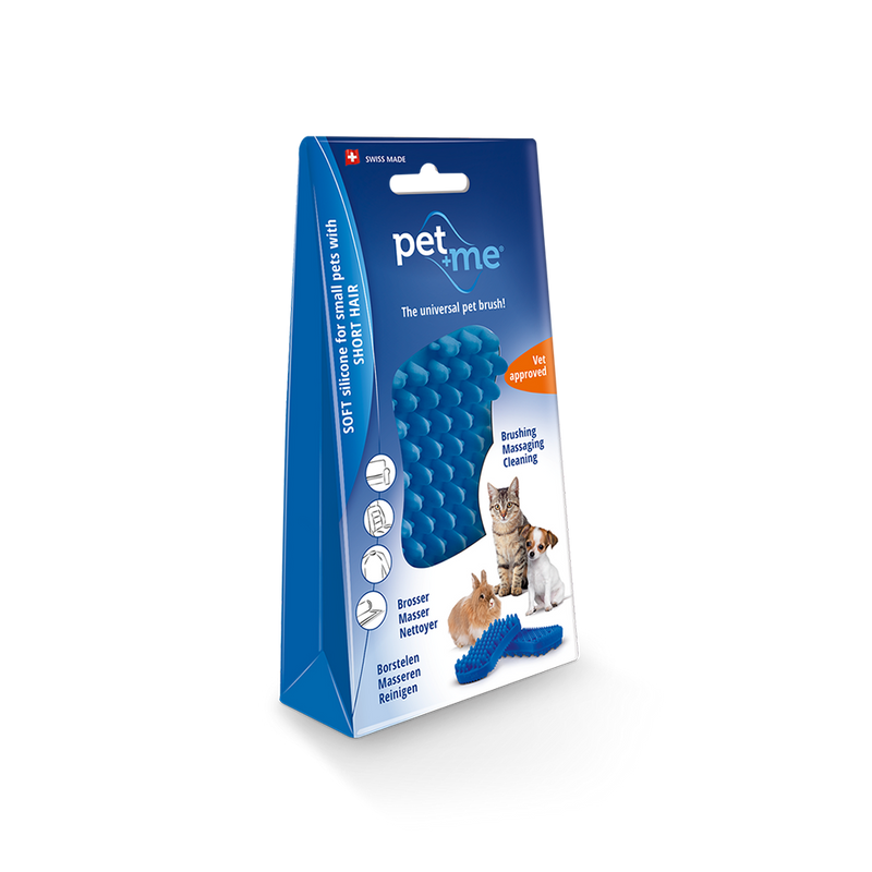 Pet+Me Soft Silicone Blue Brush