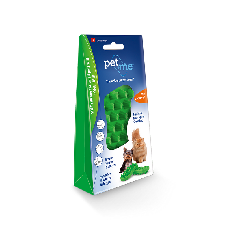 Pet+Me Soft Silicone Green Brush