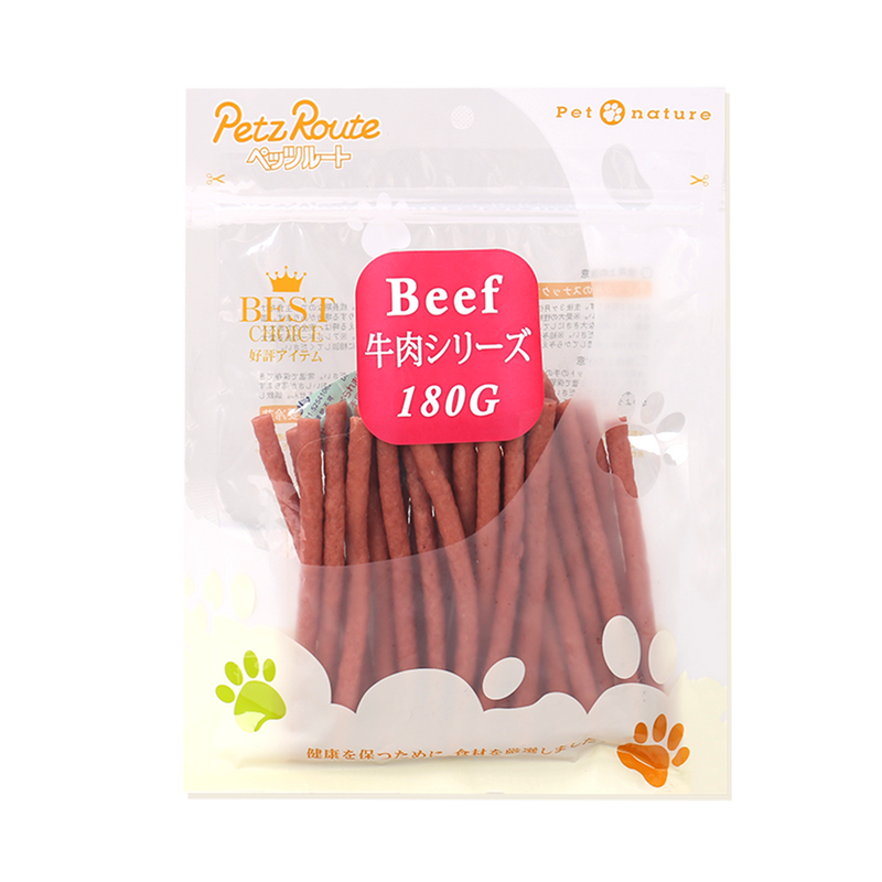 Petz Route Dog Treats Low Fat Beef Jerky 180g