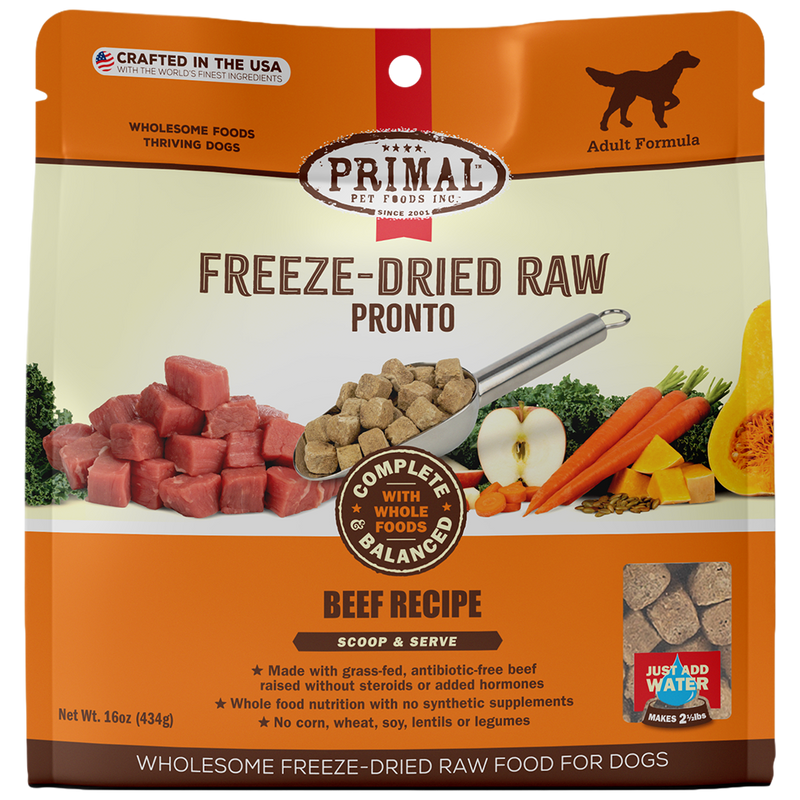 Primal Canine Freeze-Dried Raw Pronto Beef Formula 16oz