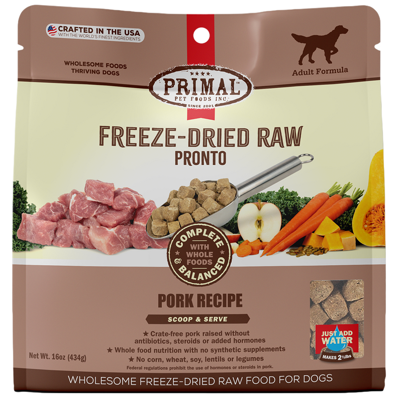 Primal Canine Freeze-Dried Raw Pronto Pork Formula 16oz