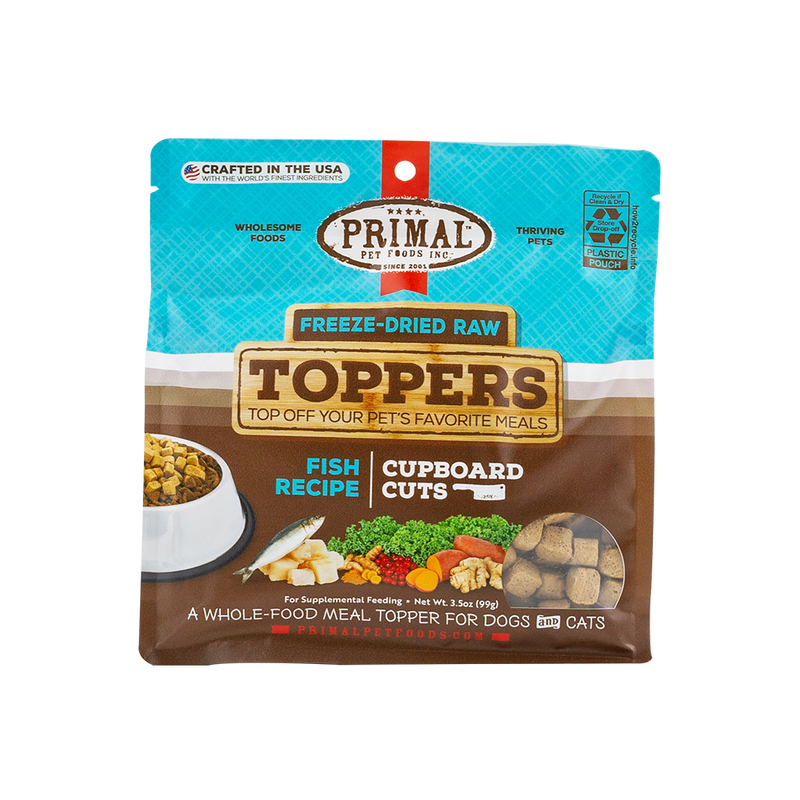 Primal FreezeDried Raw Toppers for Dogs & Cats Cupboard Cuts Fish Rec