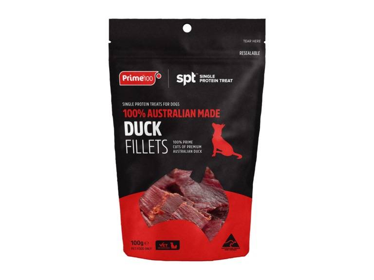 Prime100 Dog Single Protein Treat - Duck Fillets 100g