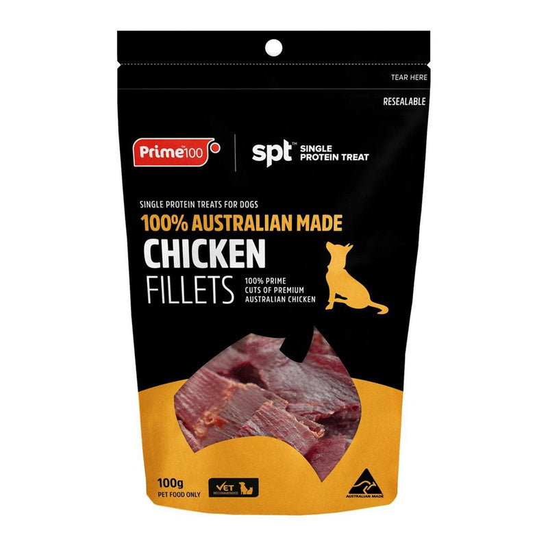 Prime100 Dog Single Protein Treat - Chicken Fillets 100g