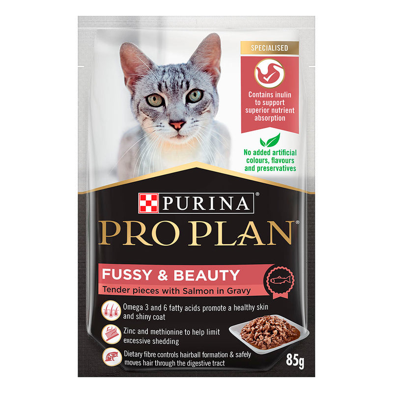 Pro Plan Feline - Fussy & Beauty Salmon Pouch 85g