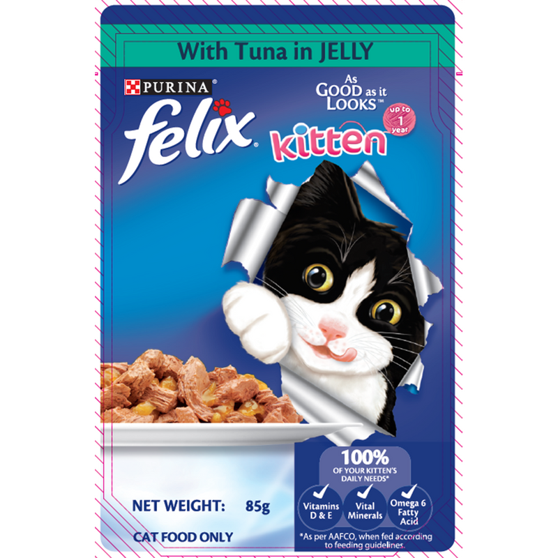 Purina Cat Felix Kitten Tuna in Jelly 85g