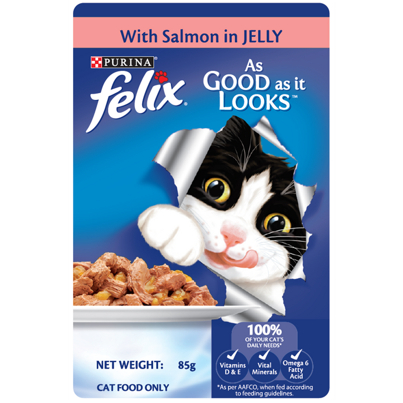 Purina Cat Felix Salmon in Jelly 85g