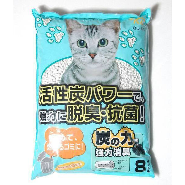 QQ Kit Paper Cat Litter Charcoal 8L