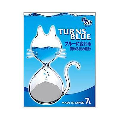 *DONATION TO THE CAT MUSEUM* QQ Kit Paper Cat Litter Turns Blue 7L