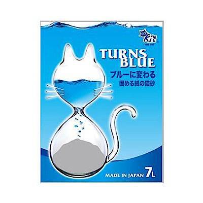 QQ Kit Paper Cat Litter Turns Blue 7L