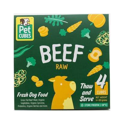 *FROZEN* PetCubes Dog Raw Beef 2.25kg (7 x 320g)