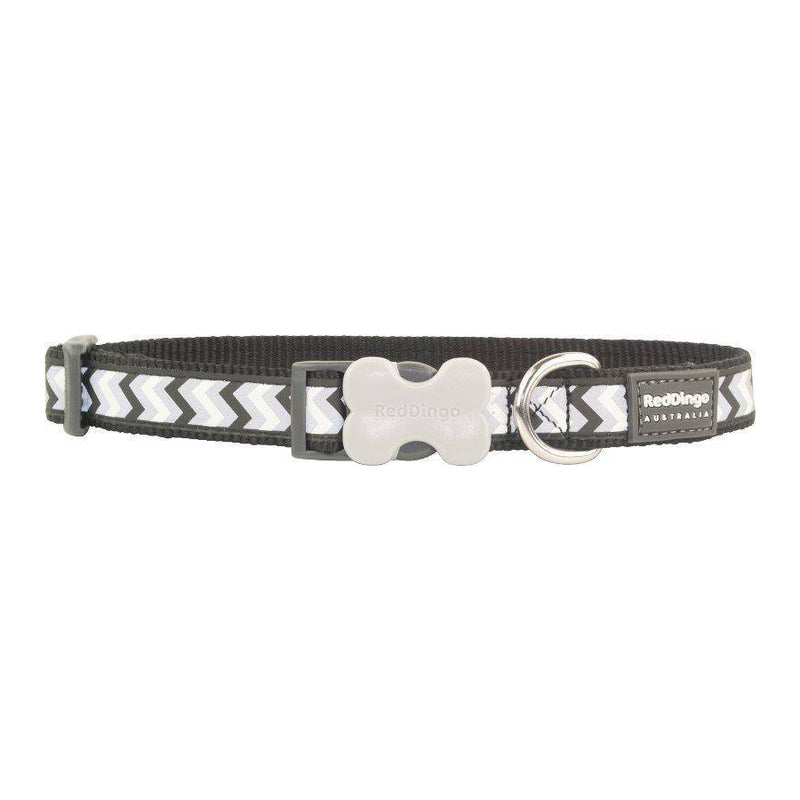 Red Dingo Dog Reflective Ziggy Collar Black L
